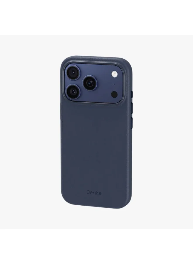 Benks Benks iPhone 17 Pro Leather Premium Case Compatible with Camera Control Button, Compatible with Magsafe, Military Grade Protective Case Built with Dupont Kevlar